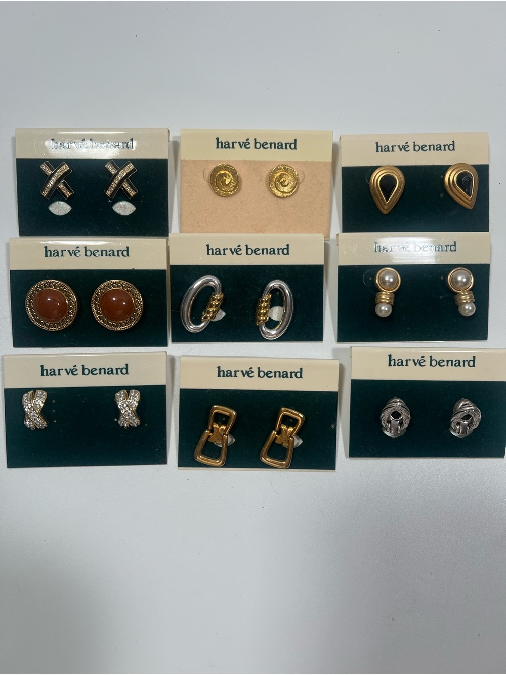 Harve Benard Vintage Earrings NOS Lot of 9 Pair New